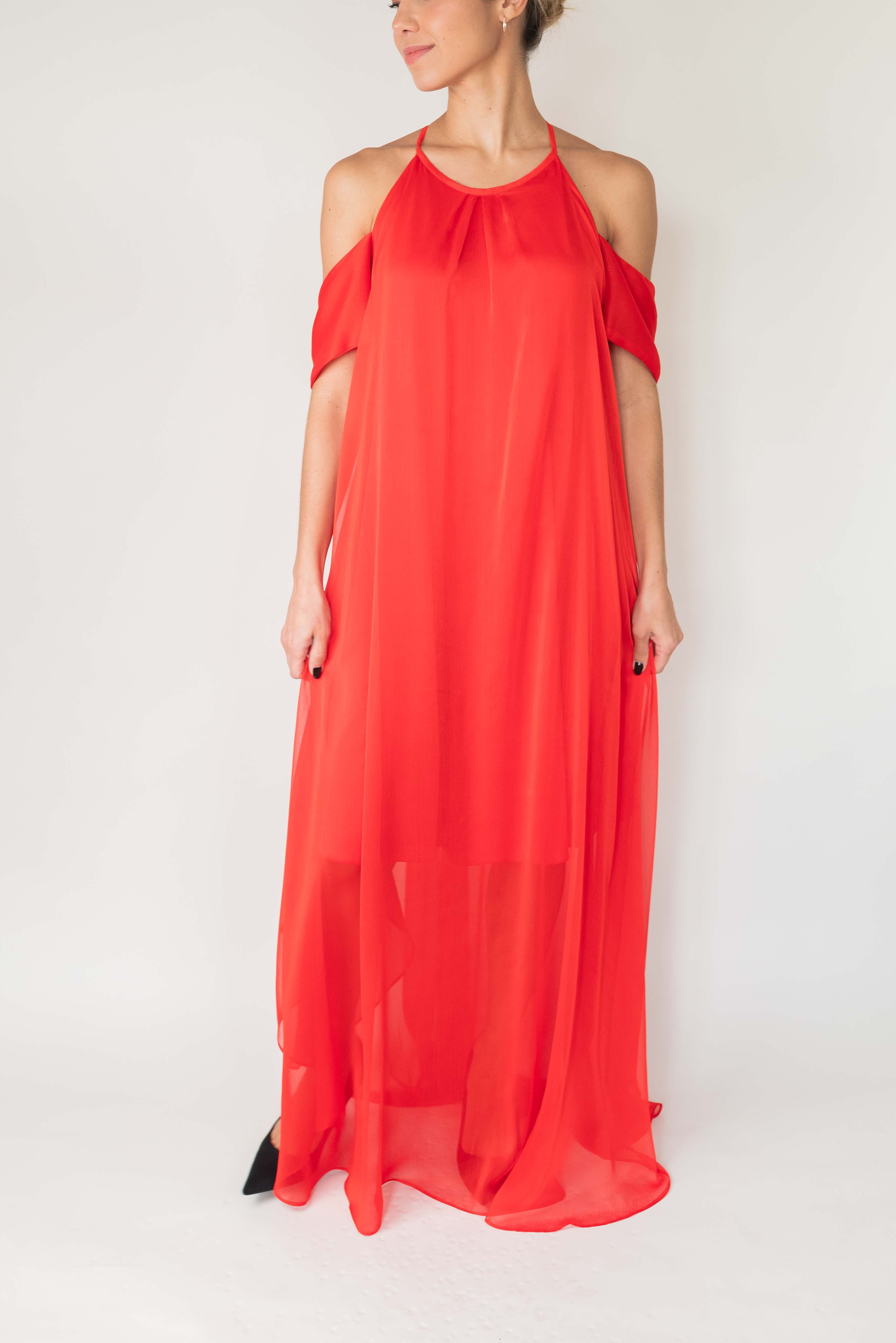 Vestido Olga - Coral