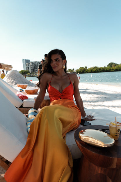 Vestido Luna - Naranja Degradé
