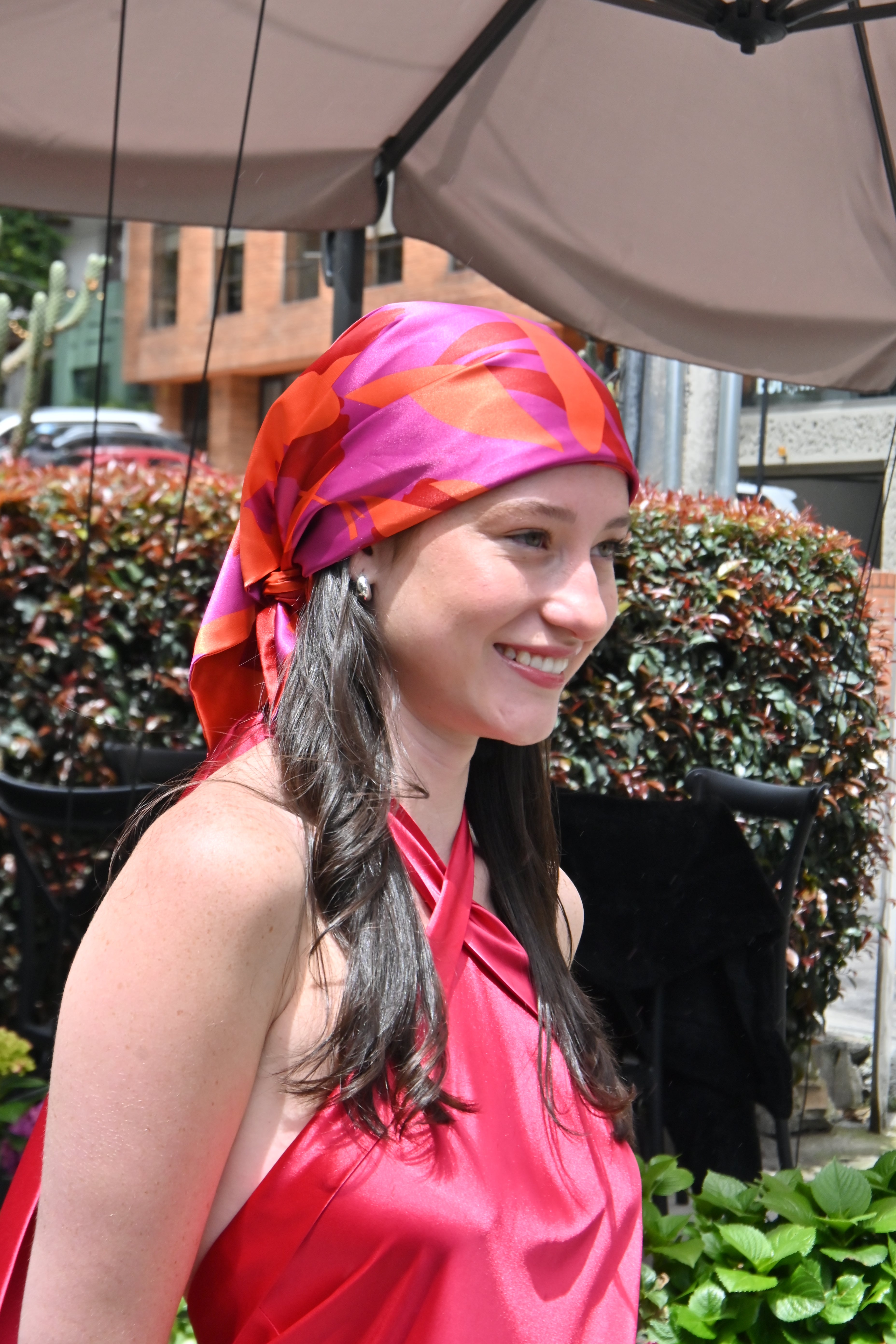 Pañoleta Fucsia Estampada