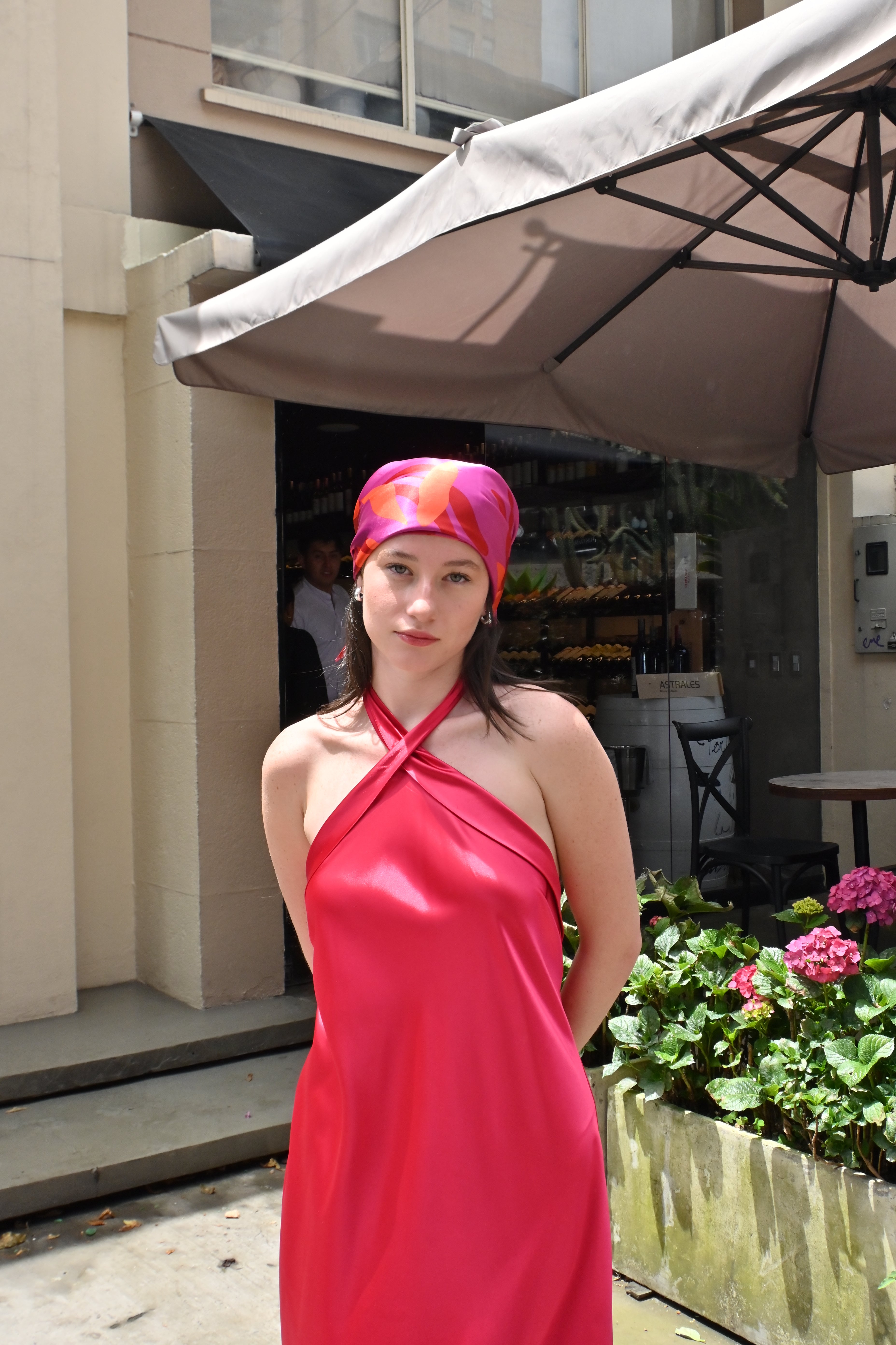 Pañoleta Fucsia Estampada
