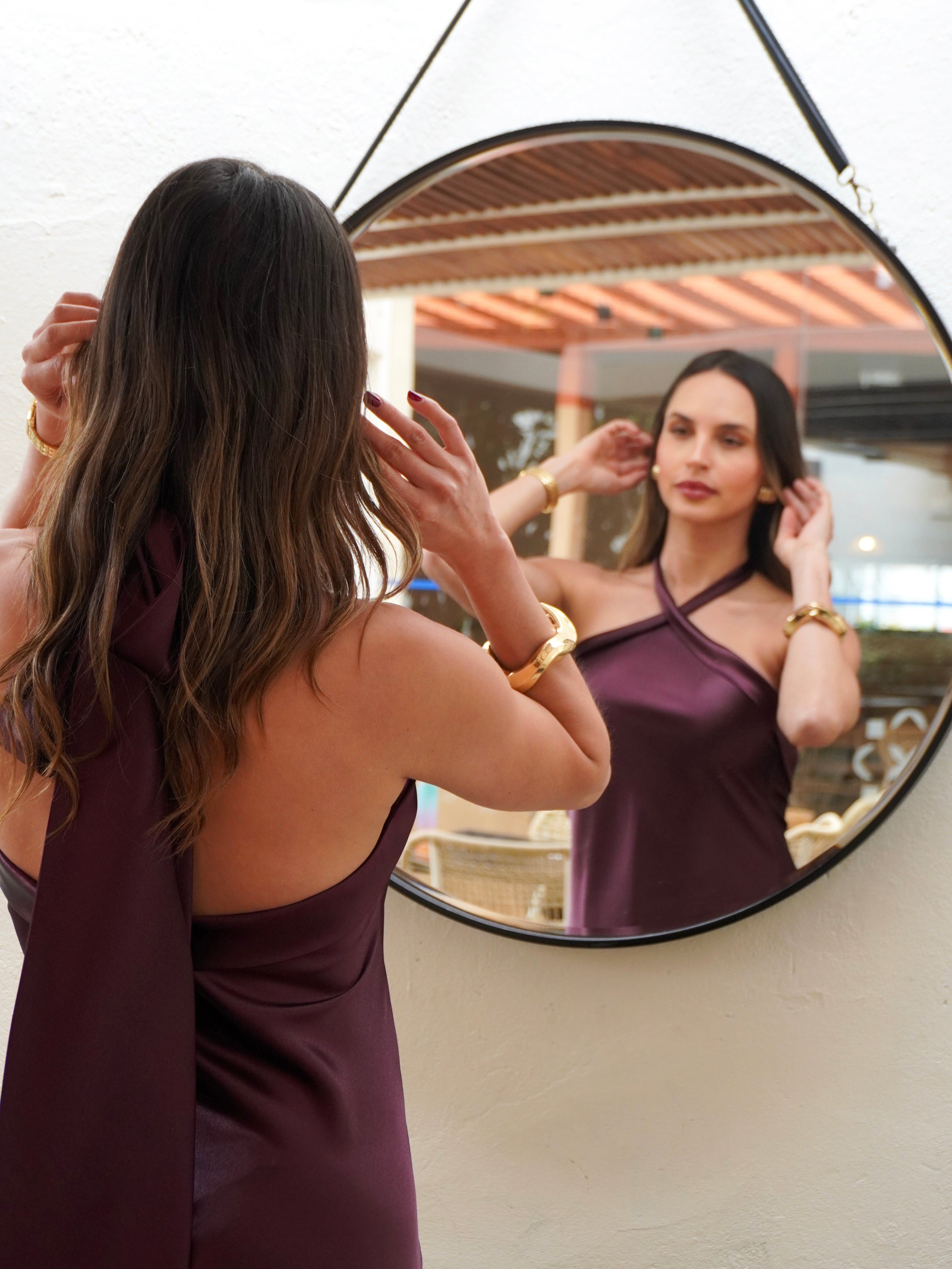 Vestido Ivanna Vino Oscuro