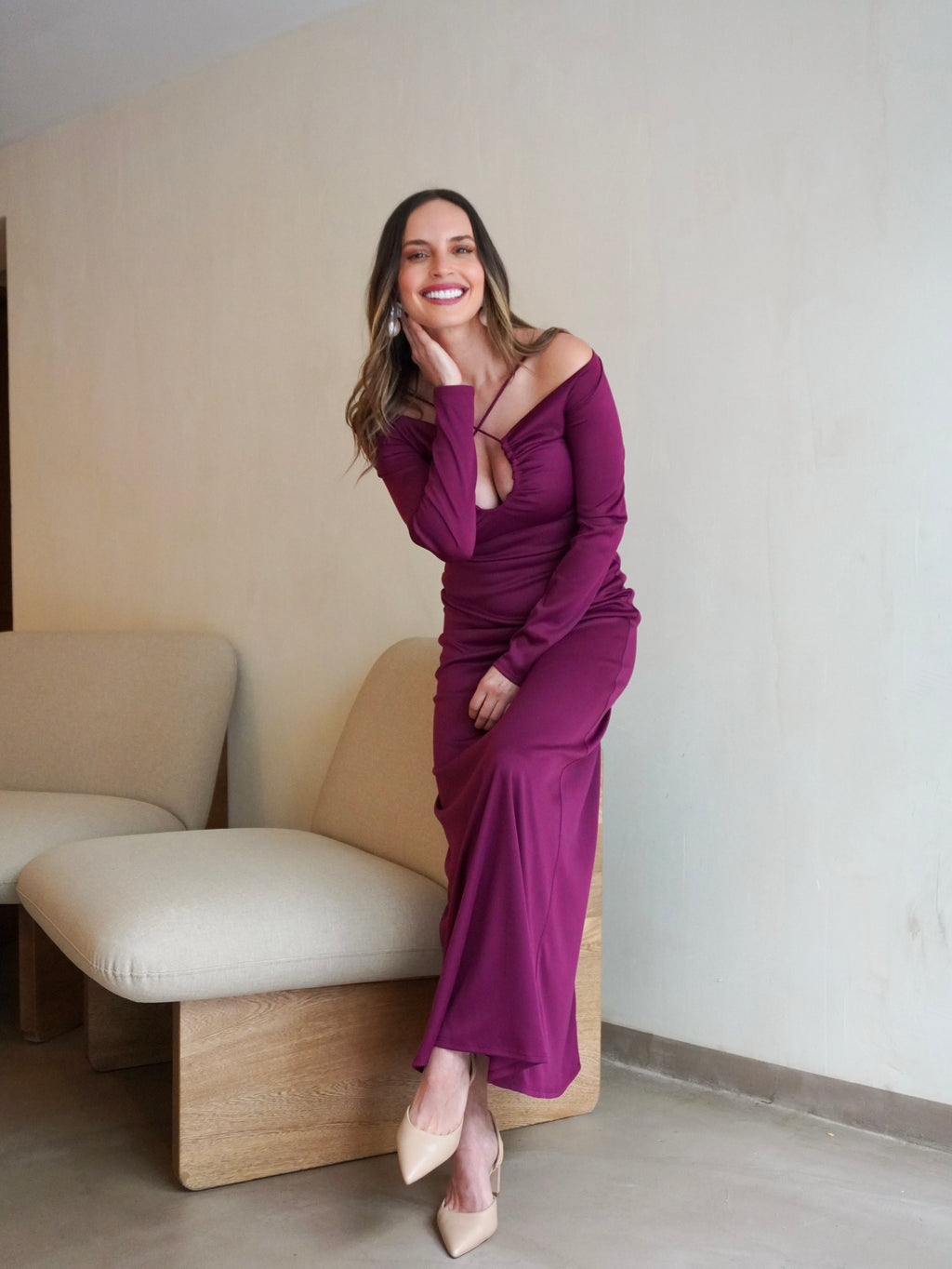 Ximena Dress - Dark Wine