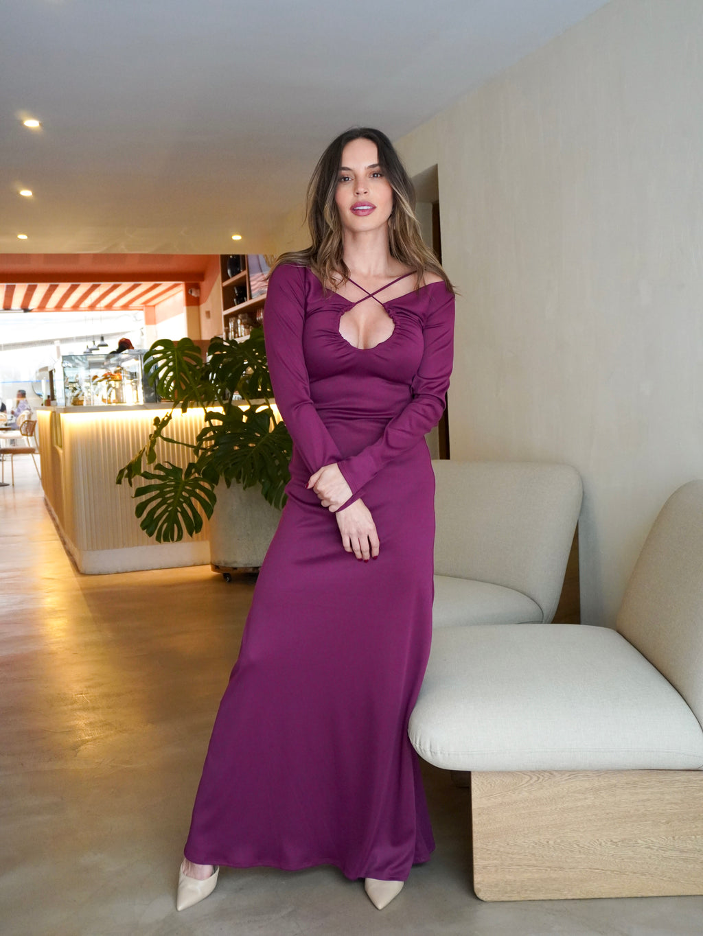 Ximena Dress - Dark Wine