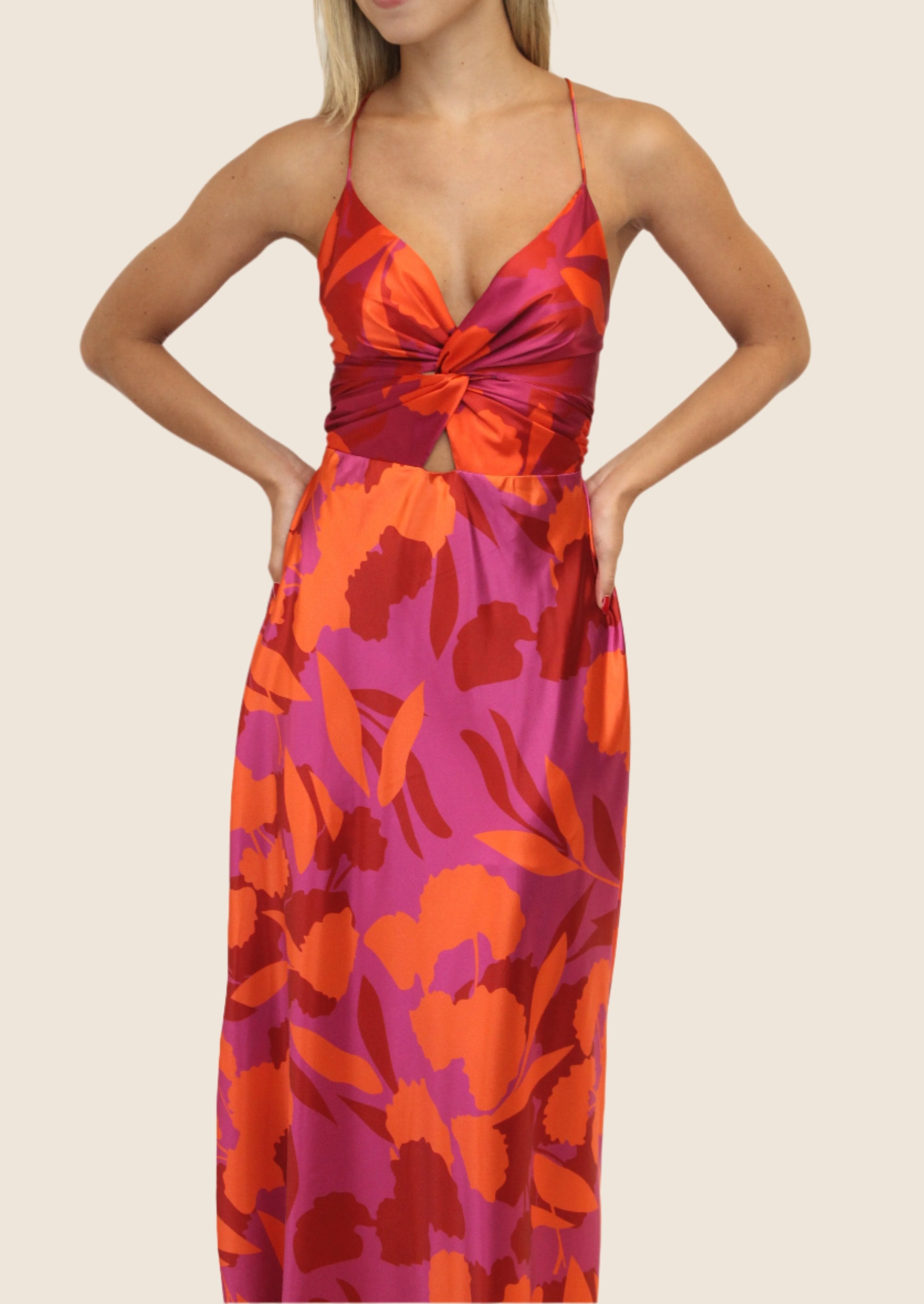 Vestido Luna Fucsia Estampado
