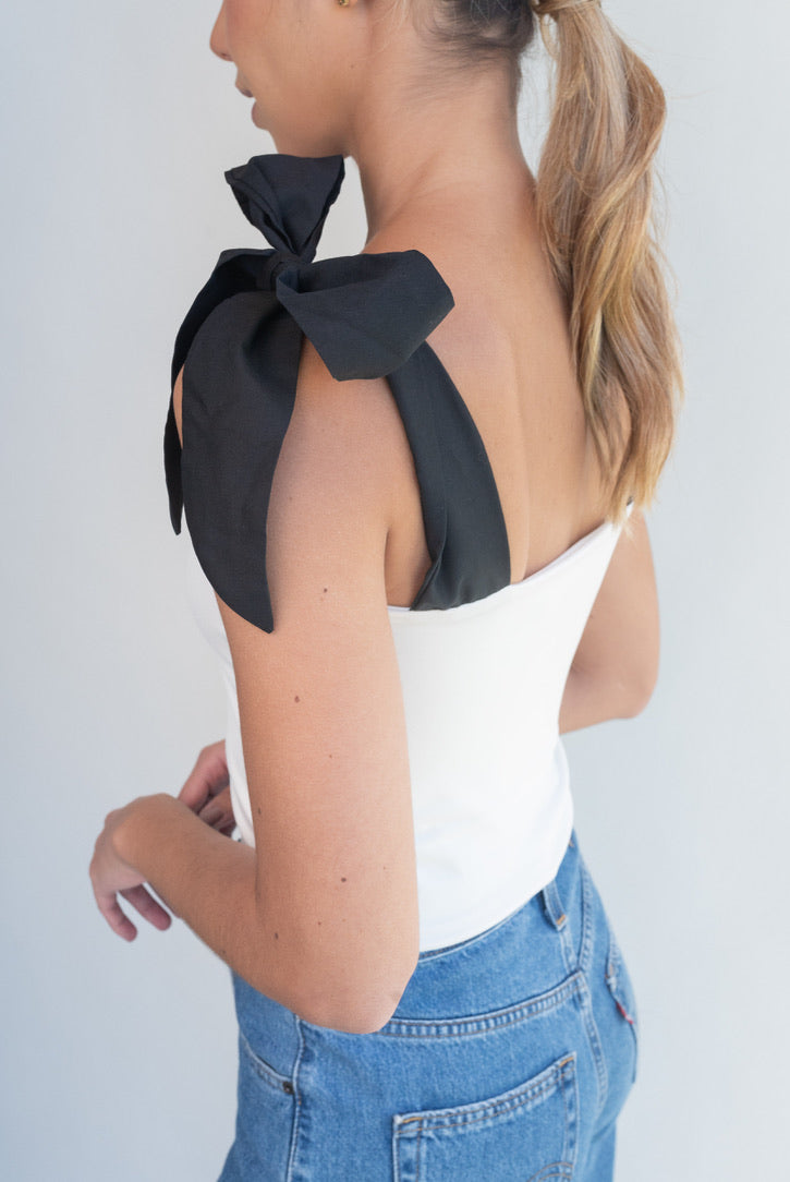 Klarissa Top - Ivory/Black
