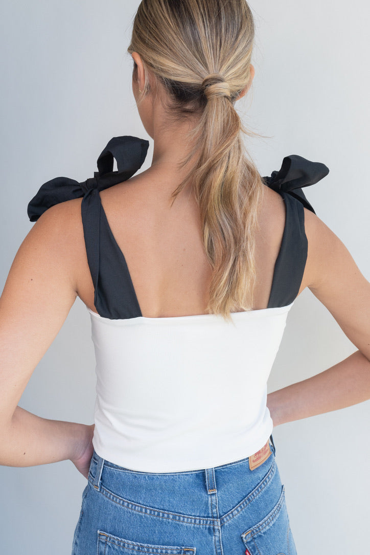 Klarissa Top - Ivory/Black
