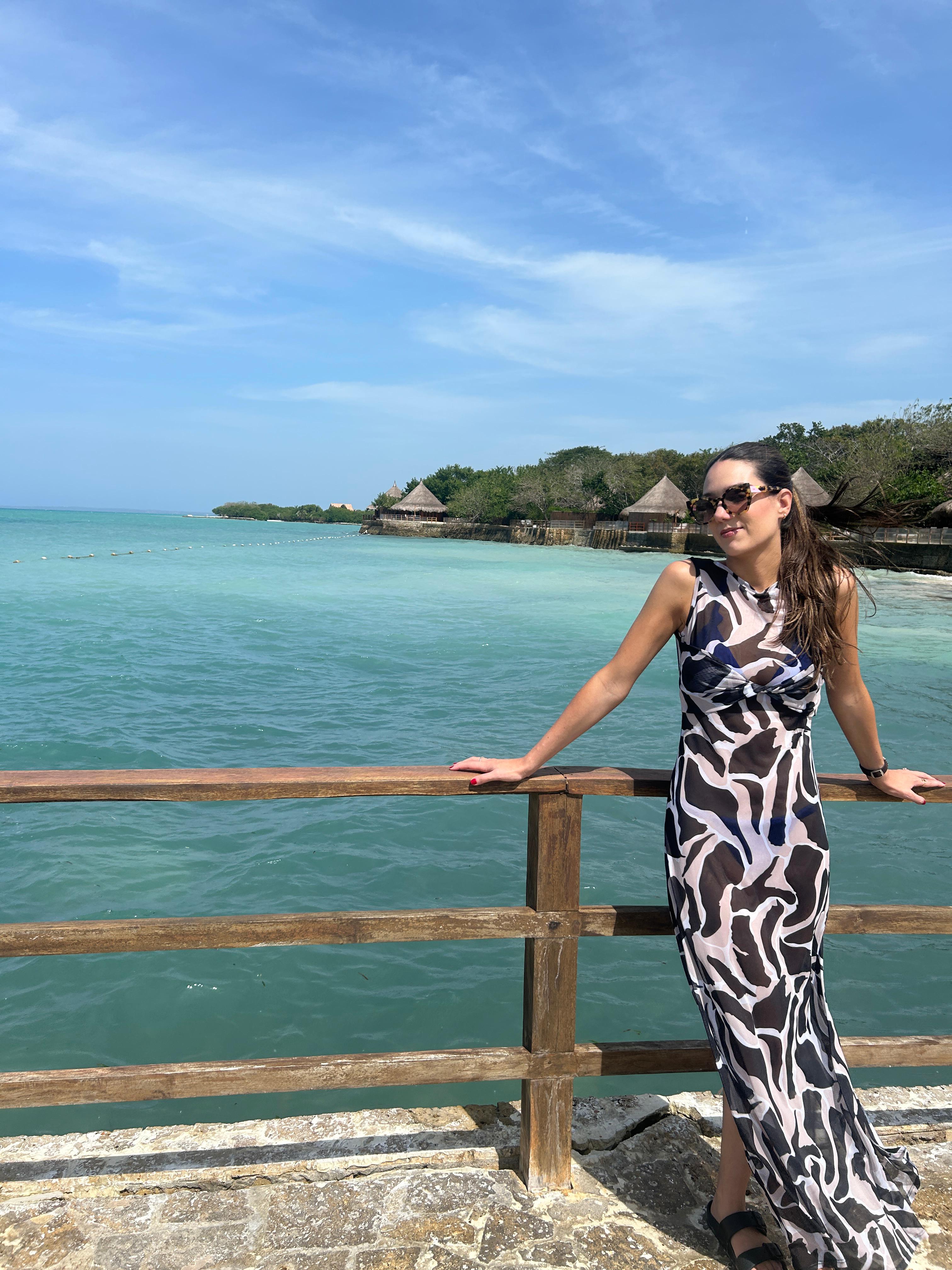 Vestido Paulina - Negro&Beige