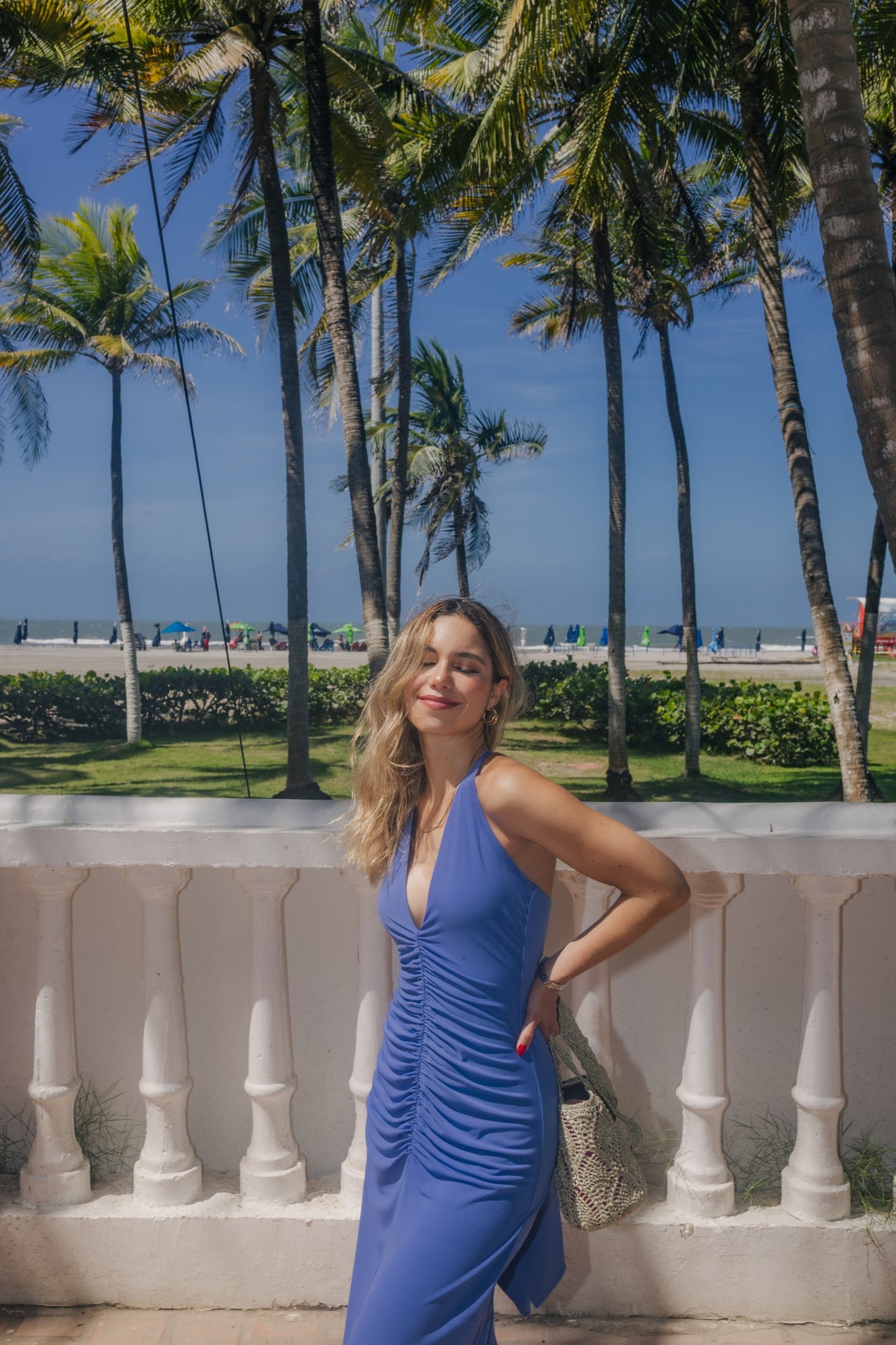 Vestido Erika Azul Grisáceo