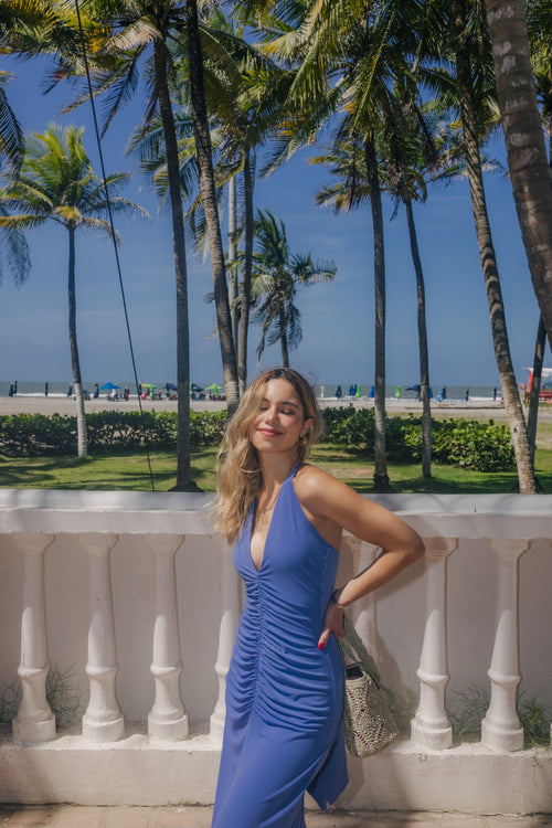 Vestido Erika Azul Grisáceo