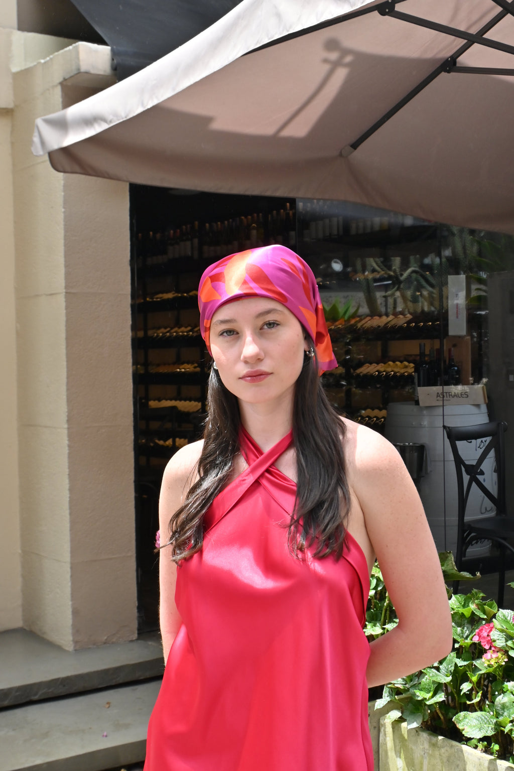 Pañoleta Fucsia Estampada - Calu COL