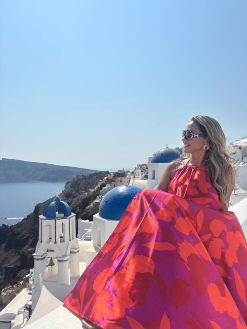 Vestido Selva - Estampado Fucsia - Calu COL